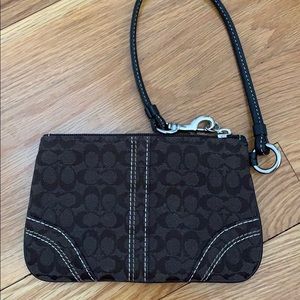 Chocolate Brown Coach Wristlet